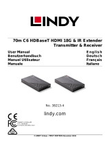 Lindy 70m Cat.6 HDMI 18G, IR & RS-232 HDBaseT Extender Manuel utilisateur