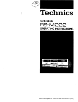 Technics RSM222 Le manuel du propriétaire