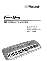 Roland E16 Le manuel du propriétaire