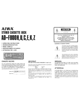 Aiwa AD-F 800Z Le manuel du propriétaire