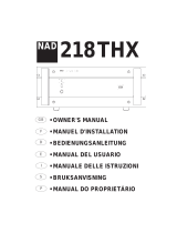 NAD 218 THX Le manuel du propriétaire