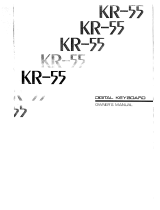 Roland KR-55 Le manuel du propriétaire