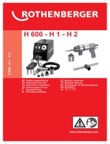 Rothenberger Hydraulik-Expanderanlage H 600 Manuel utilisateur