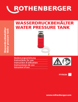 Rothenberger Water supply tank 10l Manuel utilisateur