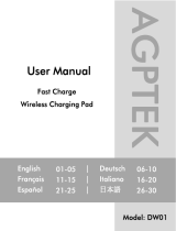AGPtek Chargeur sans Fil Rapide 15W Manuel utilisateur