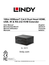 Lindy 100m Cat.6 Dual Head HDMI, USB & RS-232 Extender Manuel utilisateur