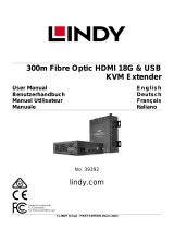 Lindy 300m Fibre Optic HDMI 18G & USB KVM Extender Manuel utilisateur
