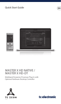 TC Electronic MASTER X HD NATIVE / MASTER X HD-DT Guide de démarrage rapide