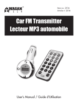 Wagan Car FM Transmitter Manuel utilisateur