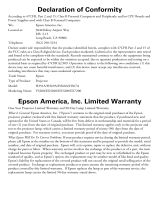 Epson EX3200 Warranty