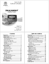 Motorola TALKABOUT FLEX T10 Manuel utilisateur