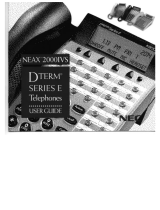 NEC DTerm Series E Telephones Manuel utilisateur