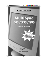 NEC MultiSync 50 Manuel utilisateur