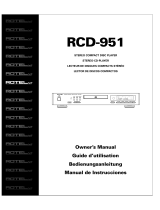 Rotel RCD-951 Manuel utilisateur
