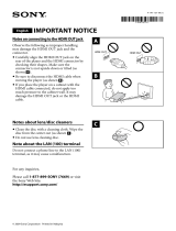 Sony BDP-S560 Une information important