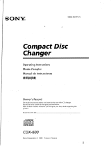 Sony CDX-600 Manuel utilisateur