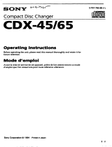 Sony CDX-65 Manuel utilisateur