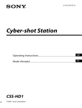 Sony Cyber-shot Station CSS-HD1 Manuel utilisateur