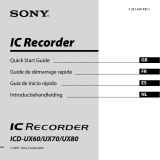 Sony ICD-UX60 Manuel utilisateur