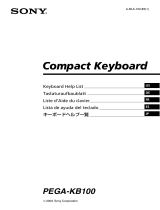 Sony PEGA-KB100 - Compact Keyboard Manuel utilisateur