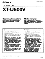 Sony XT-U500V Manuel utilisateur