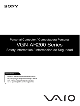 Sony VGN-AR250G Safety guide