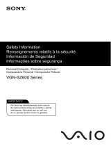 Sony VGN-SZ640E Safety guide
