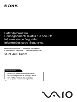 Sony VGN-Z610Y Safety guide