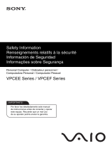Sony VPCEE21FX/BI Safety guide