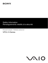 Sony VPCL135FX/B Safety guide