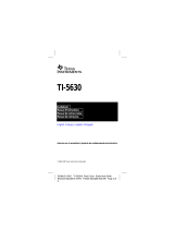 Texas Instruments TI-5630 Manuel utilisateur