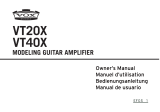 Vox VT40X Modeling Guitar Amplifier Combo 40 Watts Manuel utilisateur