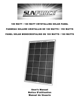 Sunforce 100 Watt, 12-Volt Crystalline Solar Panel Manuel utilisateur