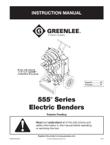 Greenlee 555 Series Electric Benders, 555CX, 555DX Manuel utilisateur