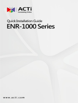 ACTi ENR-1000 ENR-1100 ENR-1200 Quick Guide d'installation