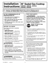 GE JGP330BEKBB - 30" Gas Cooktop Manuel utilisateur