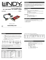 Lindy 2 Port Serial & 1 Port Parallel Low Profile Card, PCI Manuel utilisateur