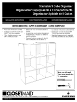 ClosetMaid 9 Cube Organizer Guide d'installation