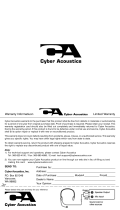 Cyber Acoustics AC-201 Le manuel du propriétaire