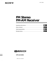 Sony STR-DA50ES - Fm Stereo/fm-am Receiver Le manuel du propriétaire