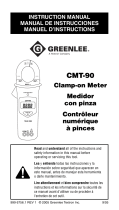 Greenlee CMT-90 Clamp-on Meter Manuel utilisateur