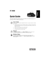 Epson ET-2550 Guide de démarrage rapide