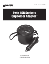 Wagan Twin USB Sockets Cupholder Adapter Manuel utilisateur