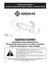 Greenlee G2090 Cable Stripping Tool Manuel utilisateur