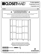 Closet Maid Adjustable 9-cube Organizer Guide d'installation
