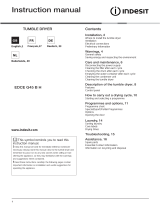 Indesit EDCE G45 B H (EU) Le manuel du propriétaire