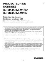 Casio XJ-M140, XJ-M145, XJ-M150, XJ-M155, XJ-M240, XJ-M245, XJ-M250, XJ-M255 (SerialNumber: B9***B) Mode d'emploi