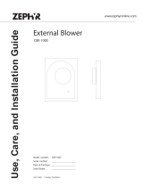 Zephyr CPAE42ASX External Blower Manual