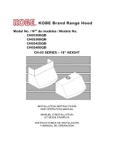 Kobe Range Hoods  CH0342SQB  Manuel utilisateur