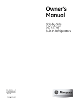 GE Monogram Side-by-Side Built-In Refrigerators Manuel utilisateur